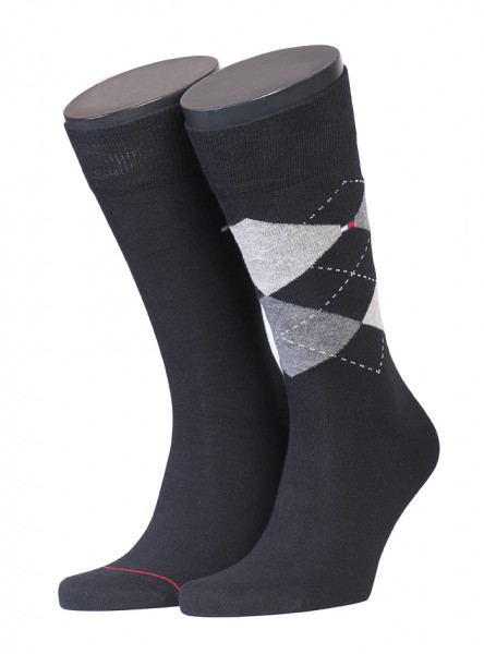 Man Karo/uni Socken gemustert | Socke | Herren-Strick | Herren | SATINEE